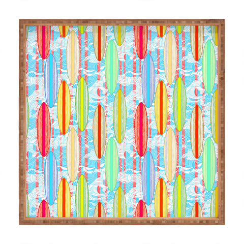 Ruby Door Surfer Stripe In Brights Square Tray