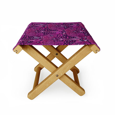 Ruby Door Swans and Squirrels Folding Stool
