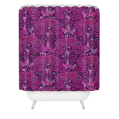 Ruby Door Swans and Squirrels Shower Curtain