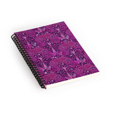 Ruby Door Swans and Squirrels Spiral Notebook