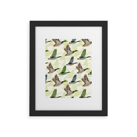 Sabine Reinhart Flying Ducks Framed Art Print