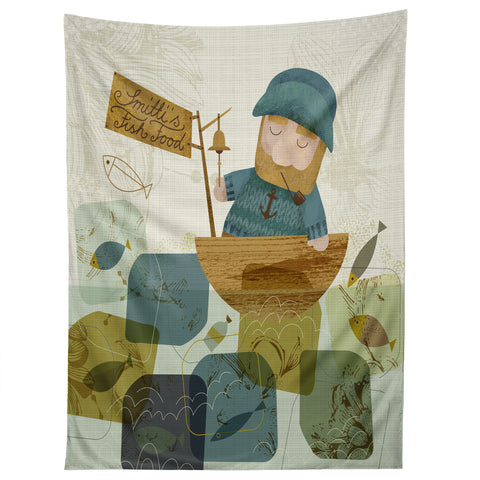 Sabine Reinhart One Fine Fisherman Tapestry