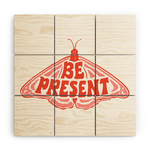 Sagepizza BE PRESENT Wood Wall Mural