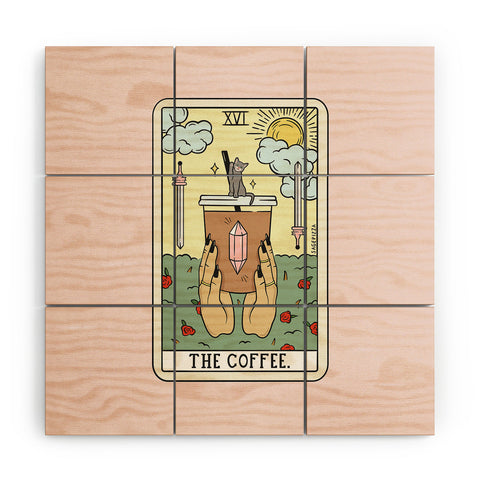 Sagepizza COFFEE READING UPDATED LIGHT Wood Wall Mural
