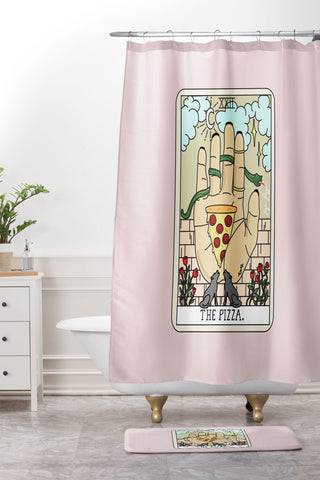 Sagepizza PIZZA READING Shower Curtain And Mat