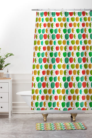 Sam Osborne Bold Apples Shower Curtain And Mat