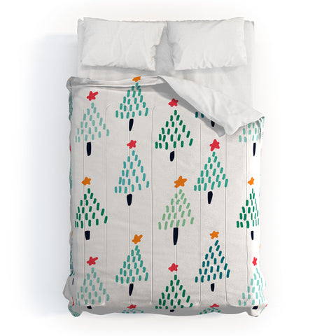 Sam Osborne Dotty Christmas Trees Polar Comforter