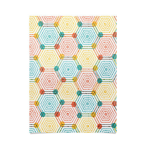 Sam Osborne Hexagon Weave Poster