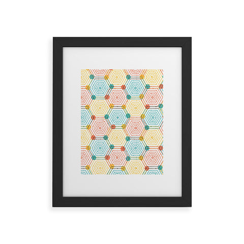 Sam Osborne Hexagon Weave Framed Art Print