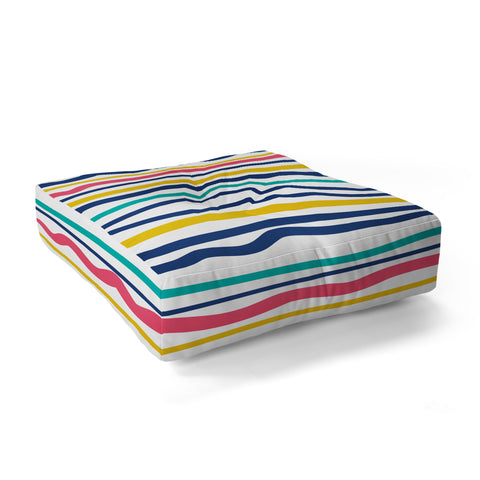 Sam Osborne Wiggle Stripes Floor Pillow Square