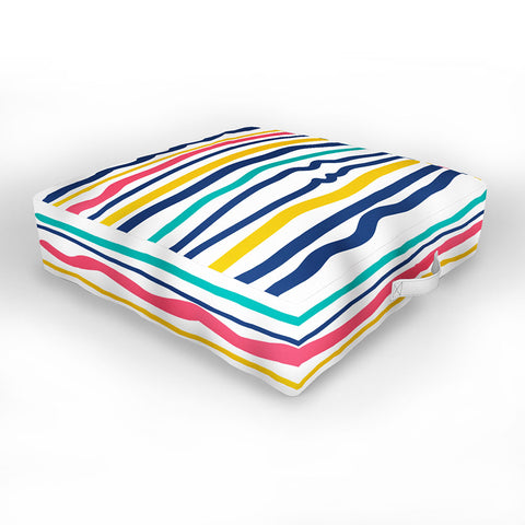 Sam Osborne Wiggle Stripes Outdoor Floor Cushion