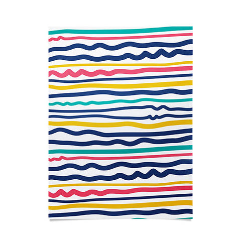Sam Osborne Wiggle Stripes Poster
