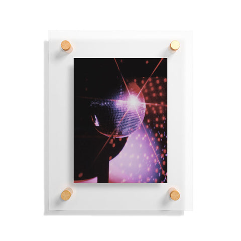 Samantha Hearn Disco Ball Neon Floating Acrylic Print