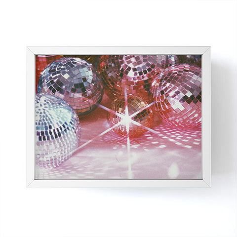 Samantha Hearn Disco Balls Pink and Silver Framed Mini Art Print