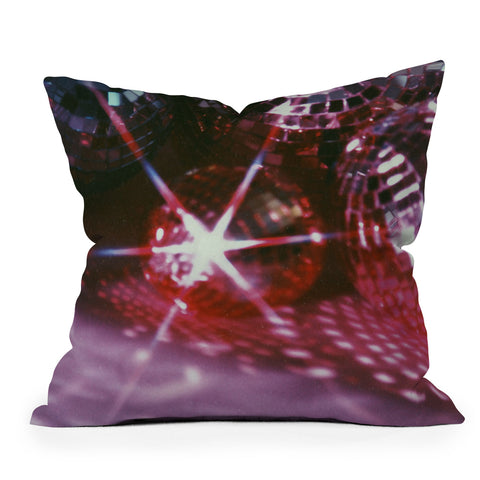 Samantha Hearn Glowing Disco Balls Throw Pillow