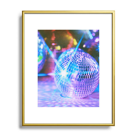 Samantha Hearn Neon Solo Disco Ball Metal Framed Art Print
