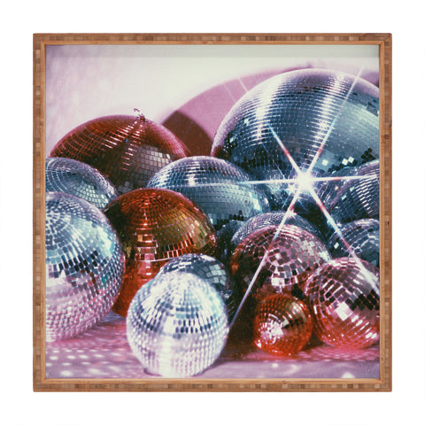 Samantha Hearn Shiny Disco Balls Square Tray