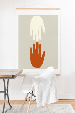 sandrapoliakov HOLDING HANDS Art Print And Hanger