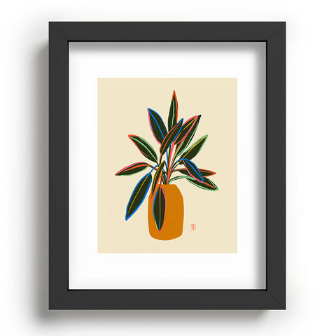sandrapoliakov PLANT WITH COLOURFUL LEAVES Recessed Framing Rectangle