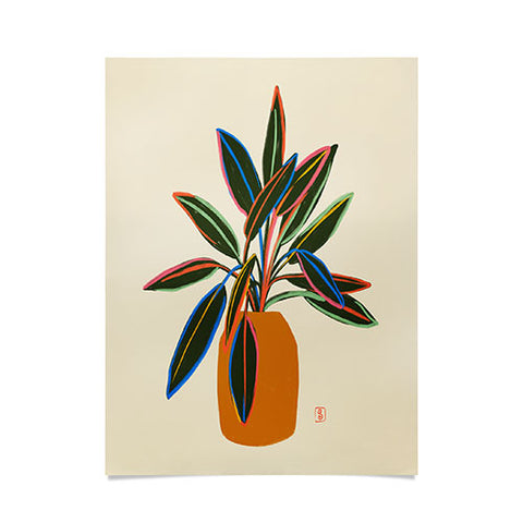 sandrapoliakov PLANT WITH COLOURFUL LEAVES Poster