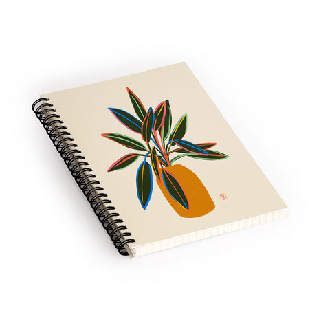 sandrapoliakov PLANT WITH COLOURFUL LEAVES Spiral Notebook