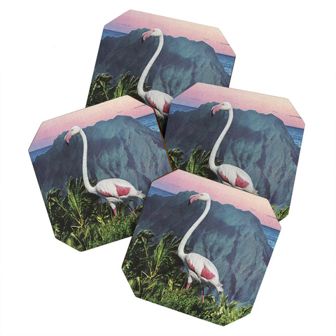 Sarah Eisenlohr Flamingo I Coaster Set