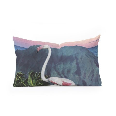Sarah Eisenlohr Flamingo I Oblong Throw Pillow