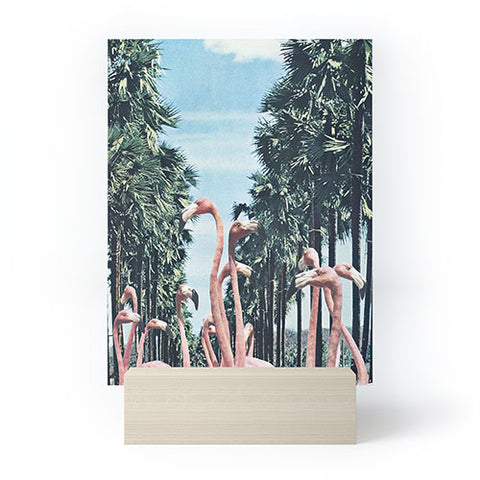 Sarah Eisenlohr Palm Trees Flamingos Mini Art Print