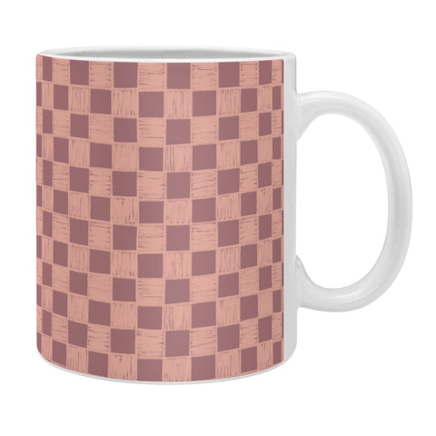 Schatzi Brown Alice Check Mauve Coffee Mug