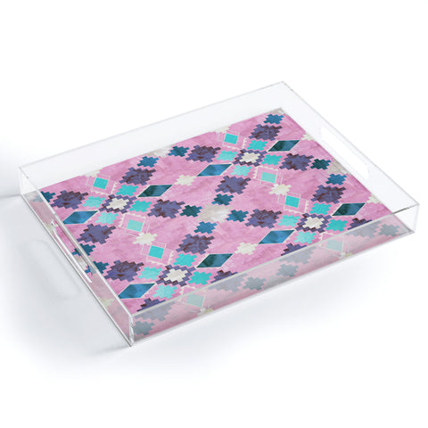 Schatzi Brown Andie Tribal Pink Acrylic Tray