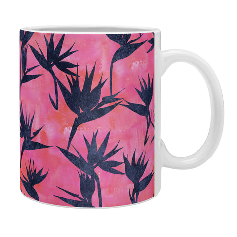 Schatzi Brown Bird of Paradise Hot Pink Coffee Mug