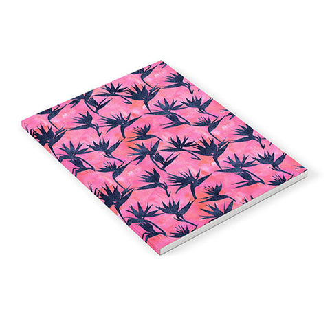 Schatzi Brown Bird of Paradise Hot Pink Notebook