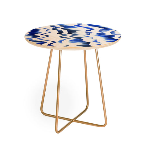 Schatzi Brown Blue Water Love Round Side Table