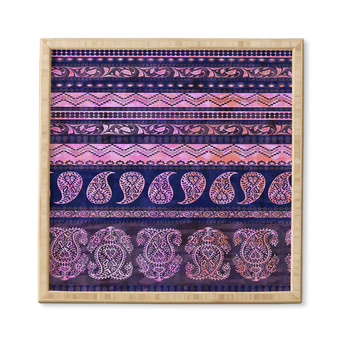 Schatzi Brown Bodhi Bohemian Stripe Purple Framed Wall Art