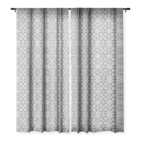 Schatzi Brown Boho Mesa 1 Gray Sheer Window Curtain