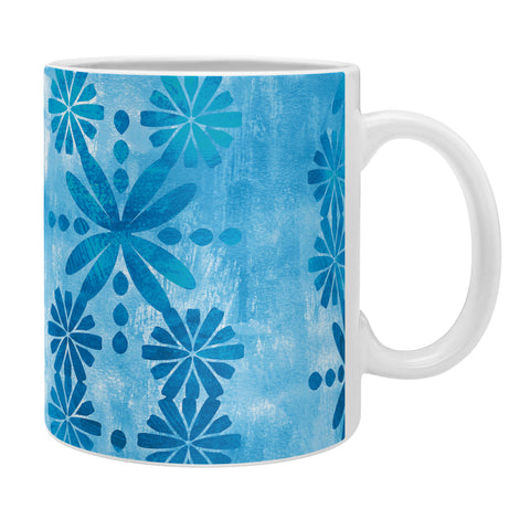 Schatzi Brown Boho Turquoise Flower Coffee Mug