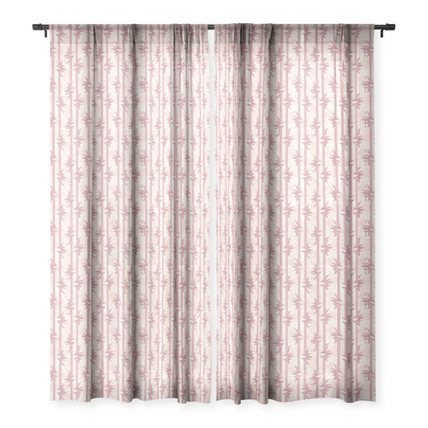 Schatzi Brown Burst Pink Sheer Window Curtain