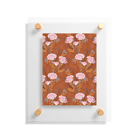 Schatzi Brown Carrie Floral Caramel Floating Acrylic Print