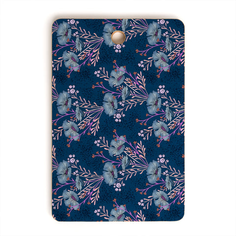 Schatzi Brown Carrie Floral Navy Cutting Board Rectangle