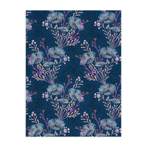 Schatzi Brown Carrie Floral Navy Puzzle