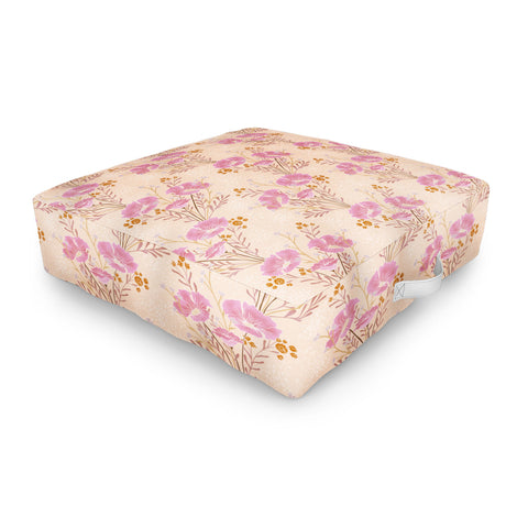 Schatzi Brown Carrie Floral Pink Outdoor Floor Cushion