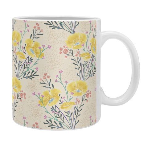 Schatzi Brown Carrie Floral Yellow Coffee Mug