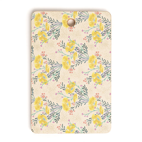 Schatzi Brown Carrie Floral Yellow Cutting Board Rectangle