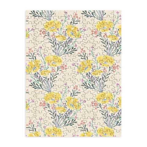 Schatzi Brown Carrie Floral Yellow Puzzle