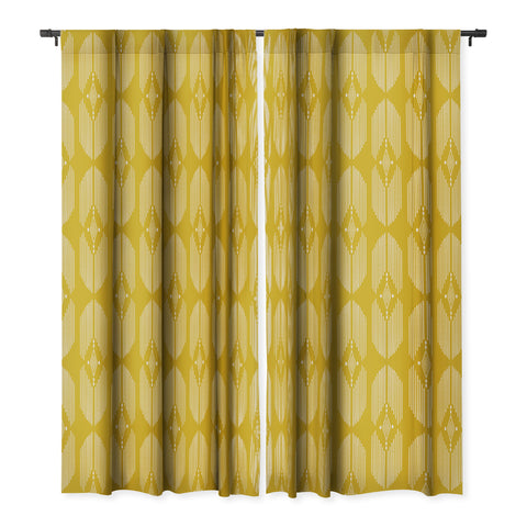 Schatzi Brown Danni Boho Yellow Blackout Window Curtain