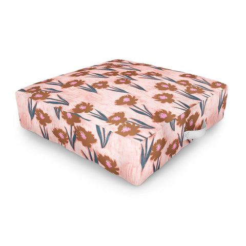 Schatzi Brown Danni Floral Pink Outdoor Floor Cushion