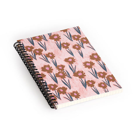 Schatzi Brown Danni Floral Pink Spiral Notebook