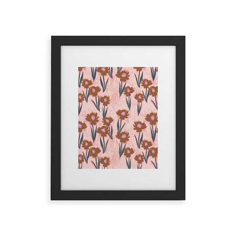 Schatzi Brown Danni Floral Pink Framed Art Print