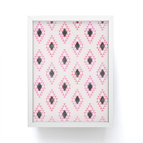 Schatzi Brown Desert Triangle Pink Framed Mini Art Print