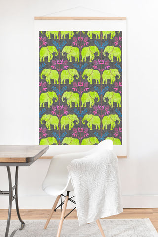 Schatzi Brown Elephant 1 Neon Art Print And Hanger
